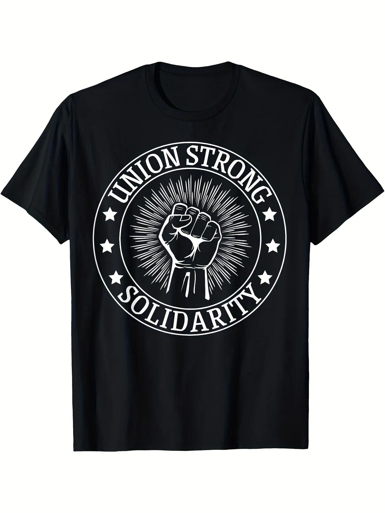 Union Strong Solidarity Workers Rights T-Shirt - Vintage Laborement Graphic Tee with Raised Fist - Heavyweight 100% Cotton S разноцветный