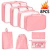 7 Pcs/Set Travel Organizer Storage Bags Suitcase Packing Cubes Set Cases Portable Luggage Clothes Shoe Tidy Pouch Folding.-zmt