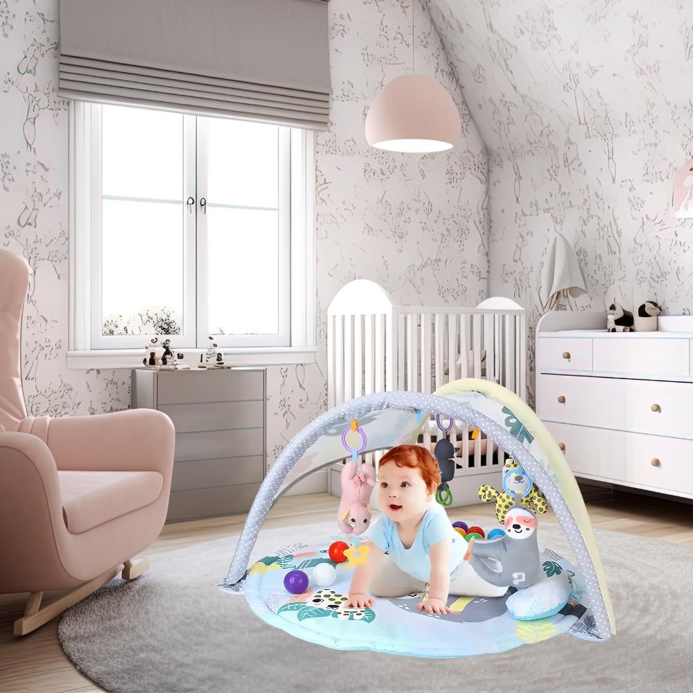 Large educational mat, interactive toys for babies, sloth, colorful