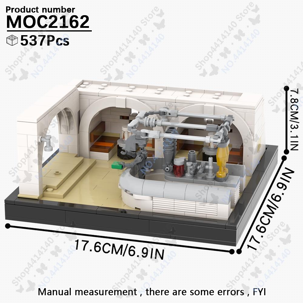 MOOXI Space Wars Movie Throne Military Conference Room Scenario Model Building Block DIY Diorama Bricks For Kids Montessori Toys