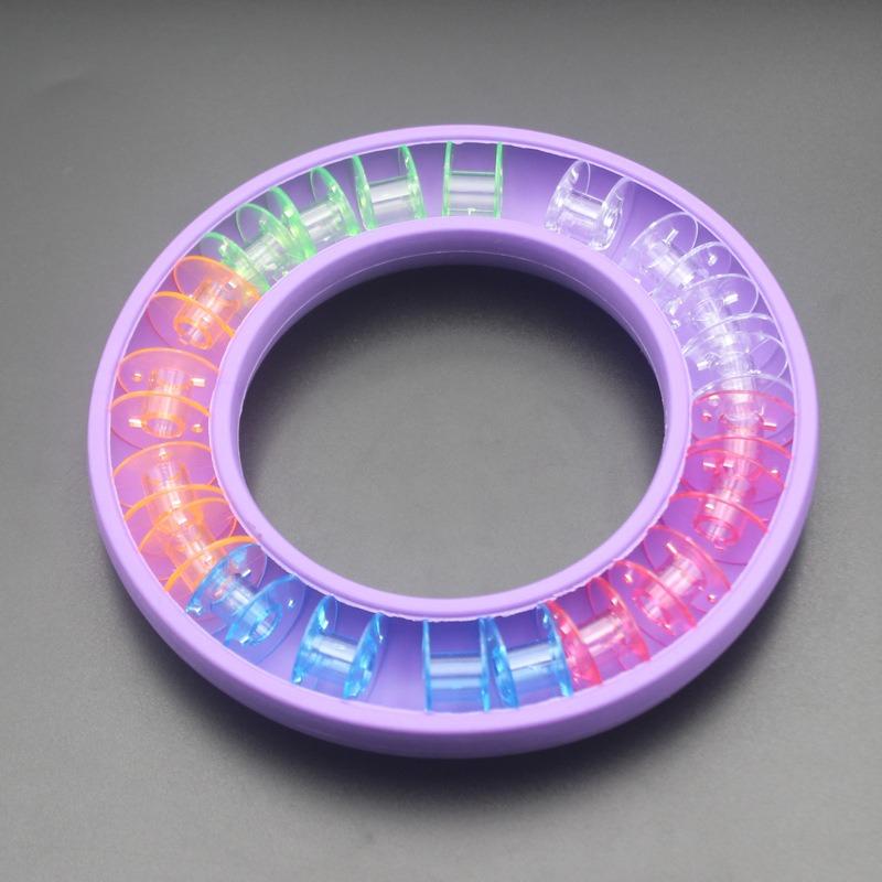 

Силиконовый органайзер для шпуль, 1 шт. с 20 прозрачными разноцветными шпульками/набор органайзеров для шпульок для швейной машины синий