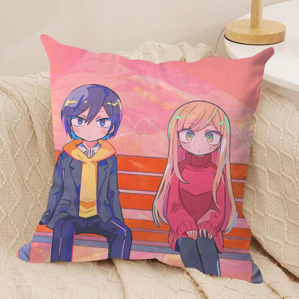 My Love Story with YamadaCushion Cover Soft Plush Fabric DoubleSided Printed Sofa Cushion Cover for All Seasons Home Decor Gift