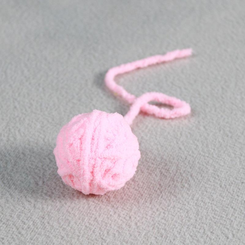 Interactive Cat Toys Cat Chewing Toy Pet Products Kitten Teeth Grinding Toy Colorful Woolen Yarn Balls Bite Resistant Cat Toys