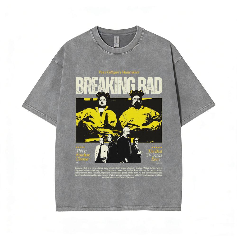 Washed Vintage Heisenberg TV Breaking Bad Stay Out of My Territory T Shirt Better Call Saul Graphic Tshirts Men Retro T Shirts