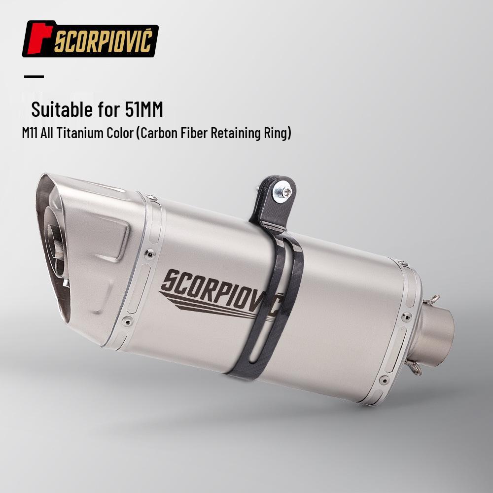 Universal M11 Exhaust Pipe for Motorcycle Mods MT07 ZX10R 703RR 321RR 650NK
