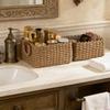 Multipurpose Handwoven Paper Fiber Basket Stylish Storage Bin For Living Room Bedroom Kitchen Supplies