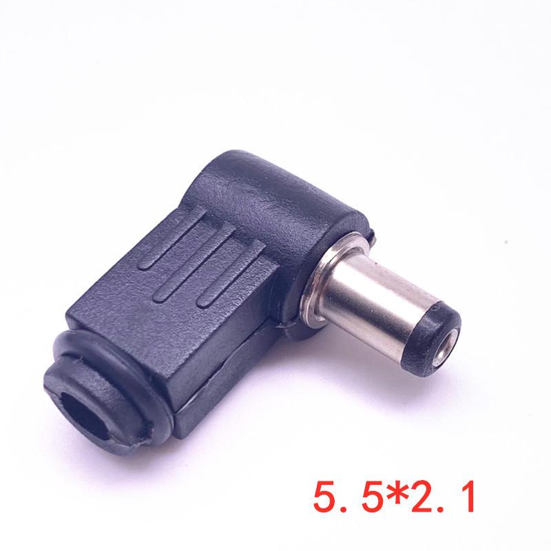 90° DC Power Plug Elbow 5.5x2.1mm/5.5x2.5mm Solder Type Wiring Assembly