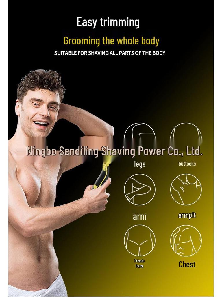 Portable USB Rechargeable Men's Electric Razor for Legs & Armpits