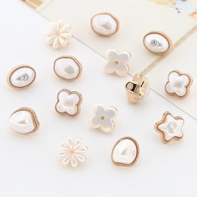 Białe Perłowe Guziki do Koszuli Damska Odzież Piękne Wykwintne Guziki Akcesoria Wszechstronny Top Kardigan Guziki do Koszuli Małe