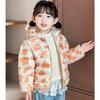 Korean Style Winter Baby Girl Thickened Short Cotton-padded Jacket Girls' Warm Cotton-padded Clothes Children's Autumn Cute Pink Cartoon Print Coats