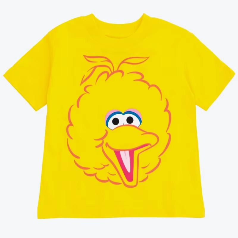 Sesame Street Mens and Womens Spring and Summer Tshirts Elmo Oscar Big Bird Biscuit Monster Cute Cartoon Character