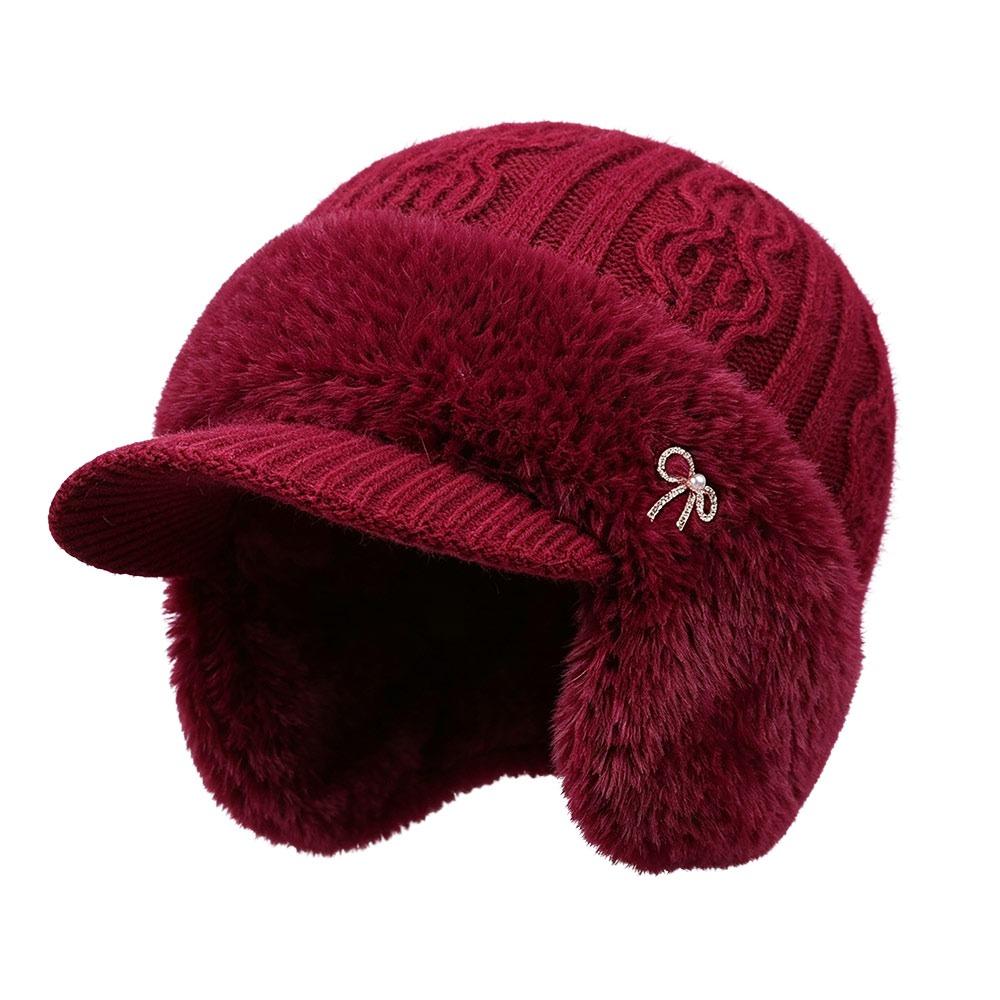 Thickened Winter Hat Warm Beret Hat Casual Knitted Hat for Women