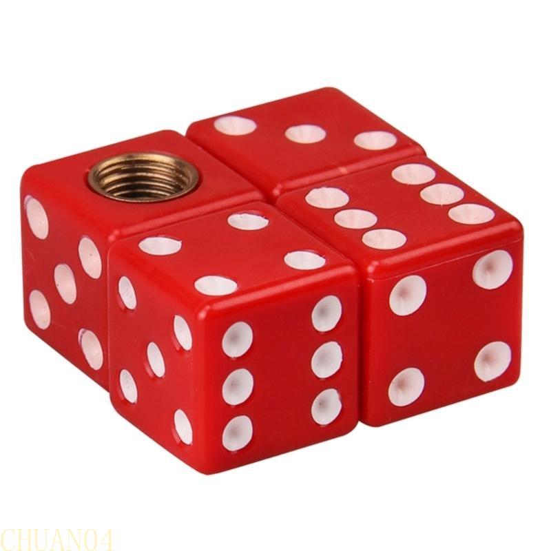 A1A2 4Pieces Dices Tire Valve Stem Caps Tire Wheel Rim-Dust Cover fits-Cars,Trucks,Bikes,Motorcycles Tyre Valve Dust Caps