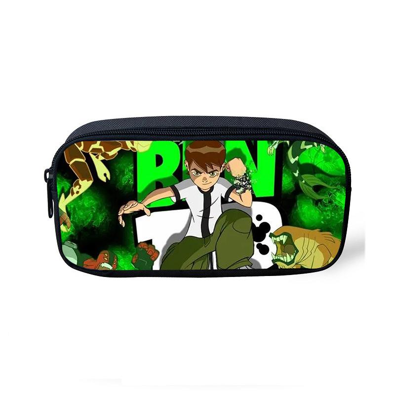 Ben 10 Print Cosmetic Bag Pencil Case Boys Girls Stationary Bags Canvas Pencil Box Teenagers School Supplies