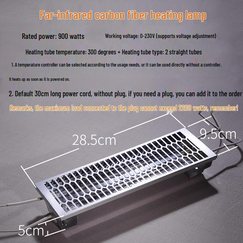 Chauffage infrarouge en fibre de carbone: Four pour cabine de peinture, canal de séchage, chauffage électrique, aquaculture et physiothérapie