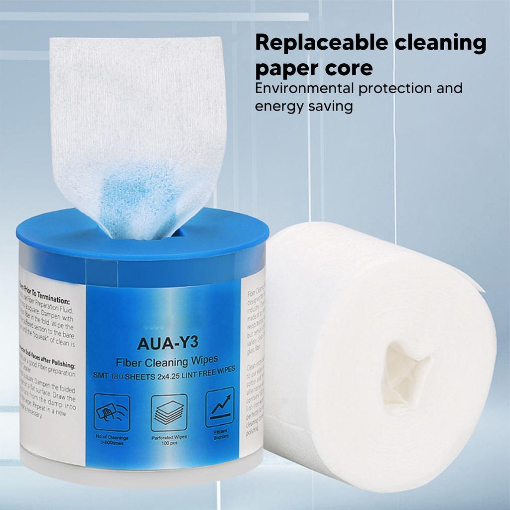 180 Pieces Per Box Optical Fiber Wipes Fiber Cable End Connector Cleaning Dust Free Paper