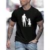 Dad And Daughter Print Mens Crew Neck Fashionable Short Sleeve Sports TShirt Comfortable And Versatile For Summer And Spring