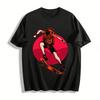 Cool Astronaut Skateboard Print Street Style Casual Loose Top Pure Cotton T-shirt