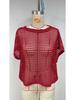 2025 Summer Women's Five-Sleeve Sexy Cutout Knit Beach Cover-Up Sweater