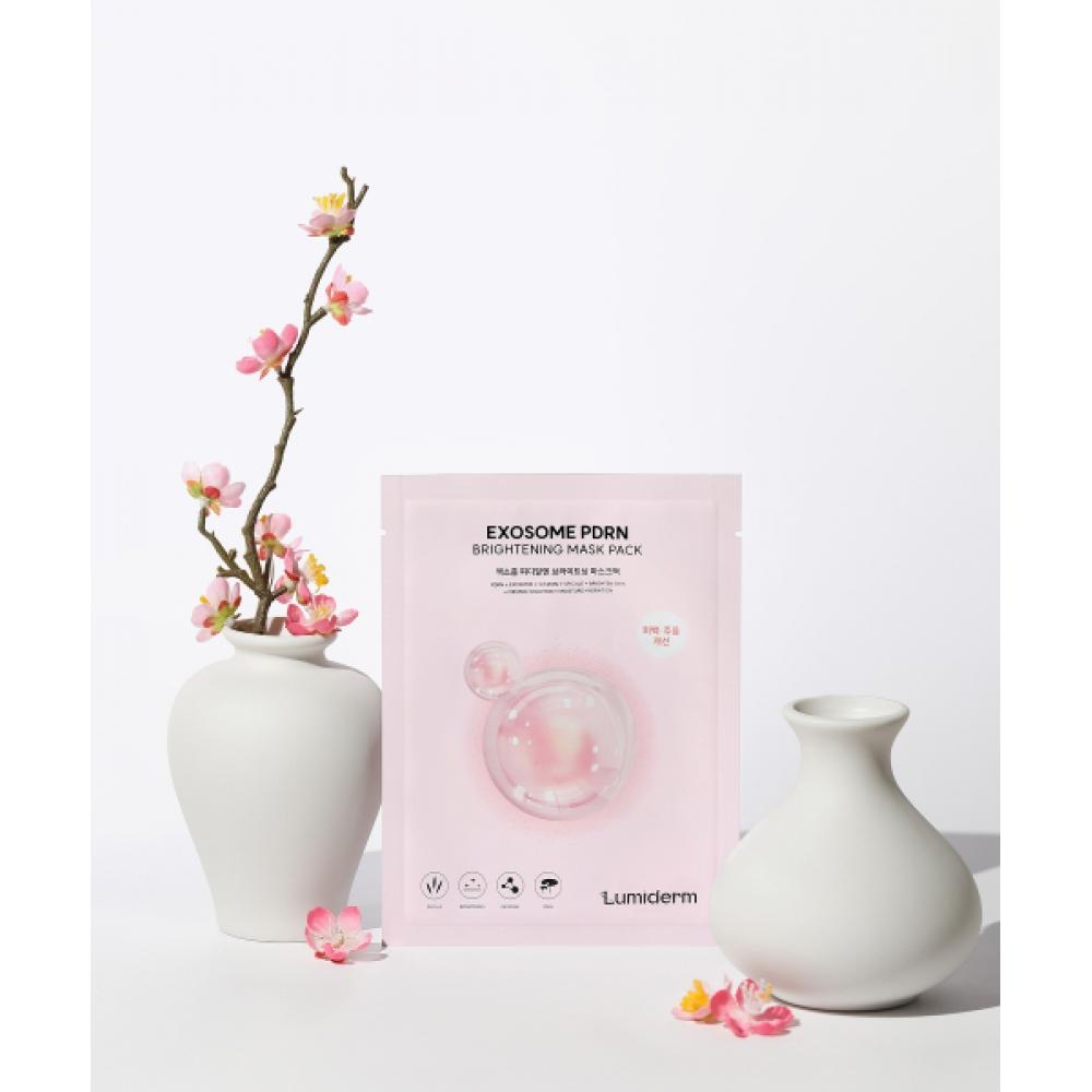 Lumiderm [9Pack] Real Collagen Skin Fit + Exosome Pdrn Brightening Duo Mask Pack Set  5ml Free Niacinamide Cream 