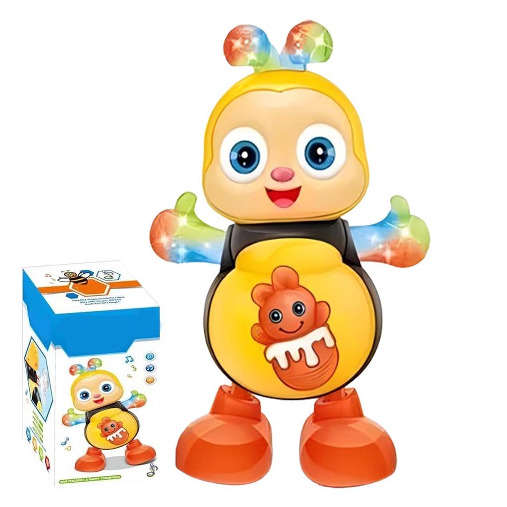 Dancing Bee Toy Electric Baby Dancing Toy With Lights & Music Educational Sensory Fun Singing Toy For Kids Birthday Christmas
