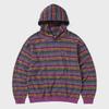 Disiizneverdth Wave Jacquard Hoodie Violet