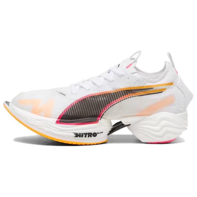

New PUMA Fast R Nitro Elite 2 Anti Slip Wear Resistant Low Top Marathon Racing Running Shoes Men s White Yellow 310683-01 41