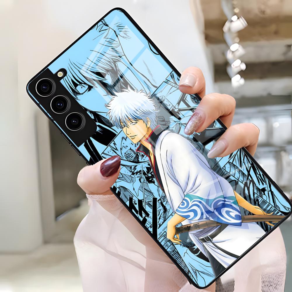 

Anime Gintama Sakata G-Gintoki Phone Case For Samsung S25 Edge Ultra S23 S22 S21 S20 Ultra Plus S24 Fe A54 A53 A25 A16 A14 Glass Samsung A54
