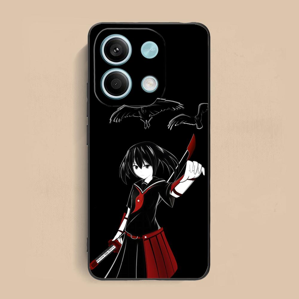 Akame Kurome Matte TPU Mobile Phone Case for Xiaomi Redmi Note 14 13 12 11 S Pro Plus 4G 5G Colorful Printing Cover