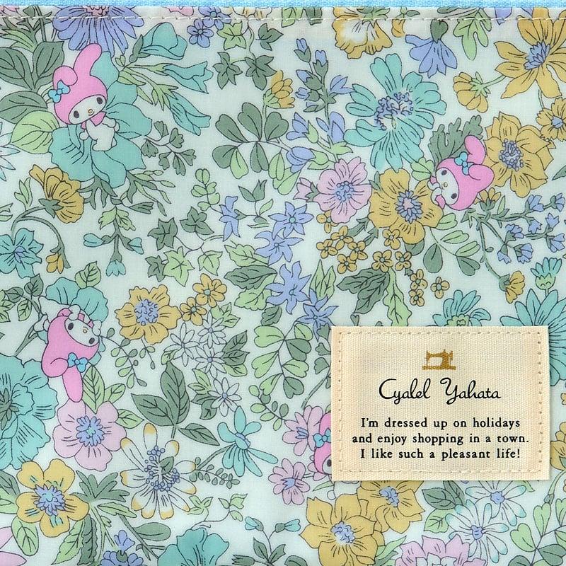 Sanrio My Melody Liberty Fabrics Flat Pouch Blue (Flower) NEW