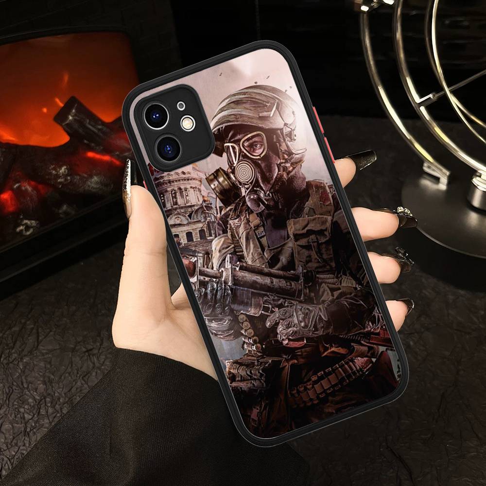Post Apocalyptic Game Metro 2033 Phone Case For IPhone 16 15 14 Plus 15 13 12 11 Pro Max X XS MAX Matte Cover