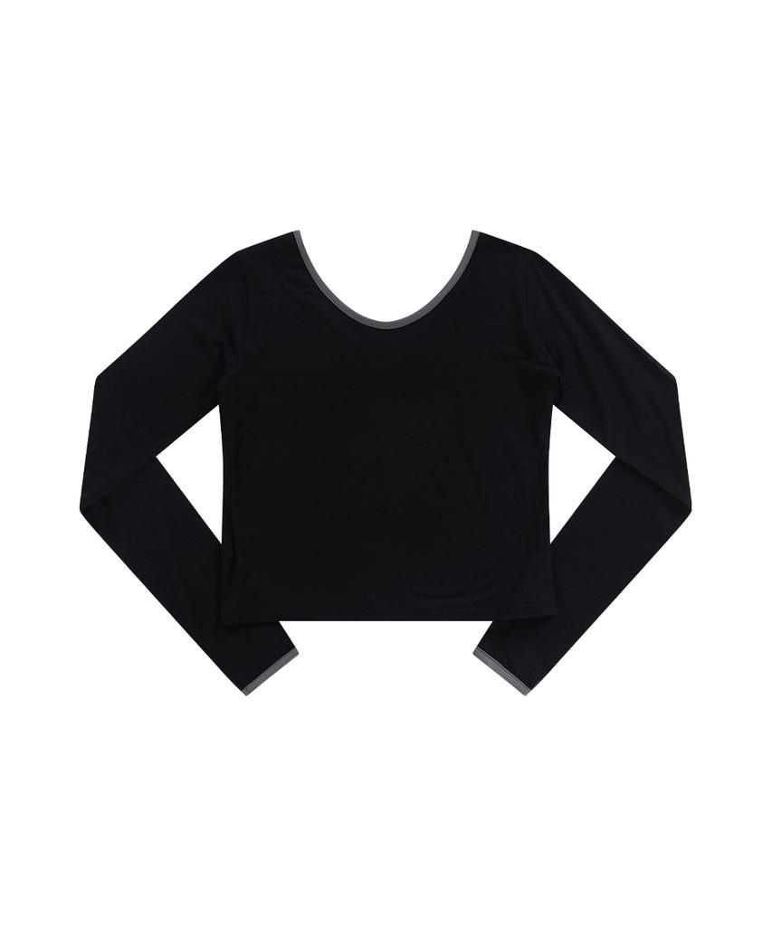 Aejeuon Eve Ringer Tee / Black
