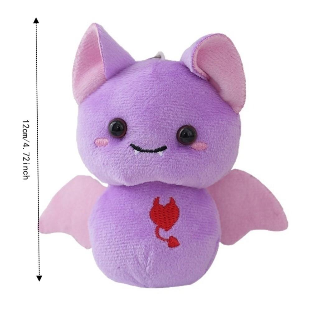 Durable Soft Halloween Bag Pendant PP Cotton Stuffed Toy Funny Bat Plush Keychain Commute