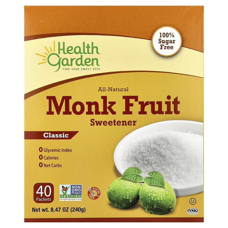 All-Natural Monk Fruit Sweetener, Classic, 40 Packets, 0.21 oz (6 g) Each