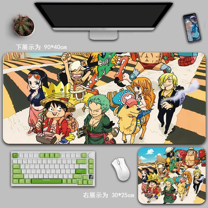 Cartoon Anime ONE PIECE Mouse Pad Oversized One Piece Roronoa Zoro Monkey D. Luffy Animation Game Office Computer Desk Mat Two-dimensional Peripheral