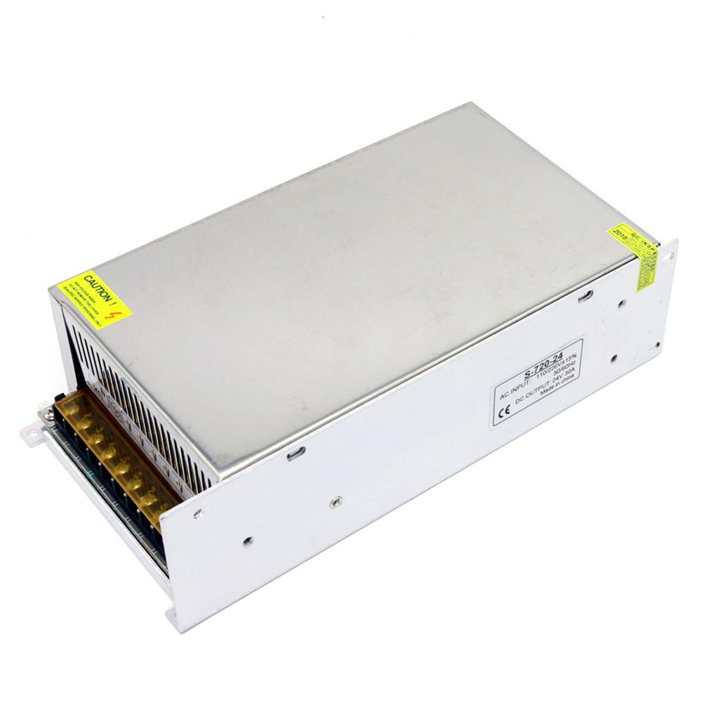 AC 170-250V to   24V 30A 720W Voltage   Regulated Switching Power-Supplys Adapter Converter for Strips Light Camera Computer Project Radio