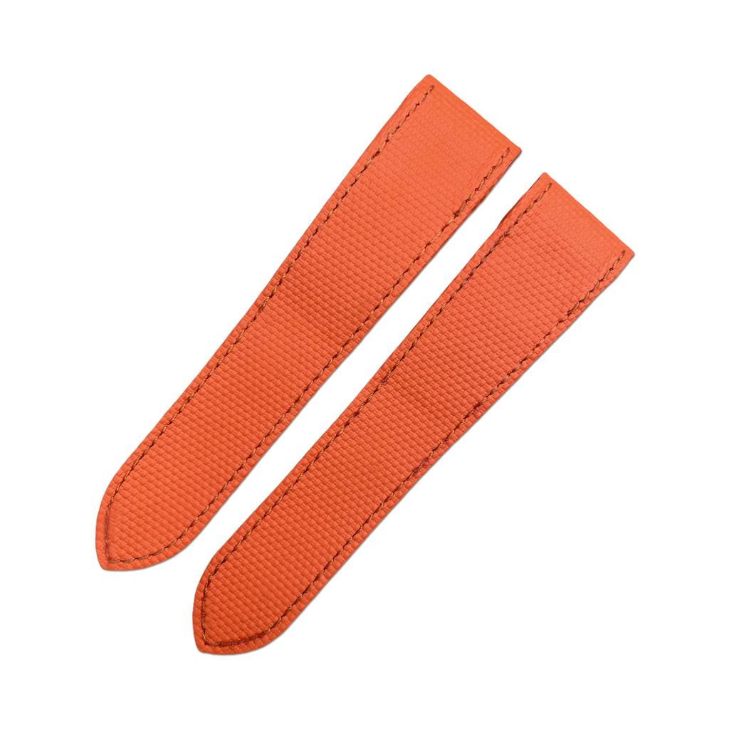 20mm 23mm Kundenspezifisches FKM-Gummiarmband für Cartier Santos Neues Fluorkautschuk-Uhrenarmband Tank SANTOS 100 Uhrenarmband mit Lederunterseite