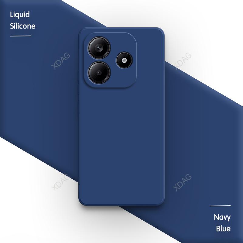 Liquid Silicone Phone Case for Redmi Note 14 Pro Plus Pro+ 14S Note14 14Pro 4G 5G Original Soft Back Cover Classic Shell Housing