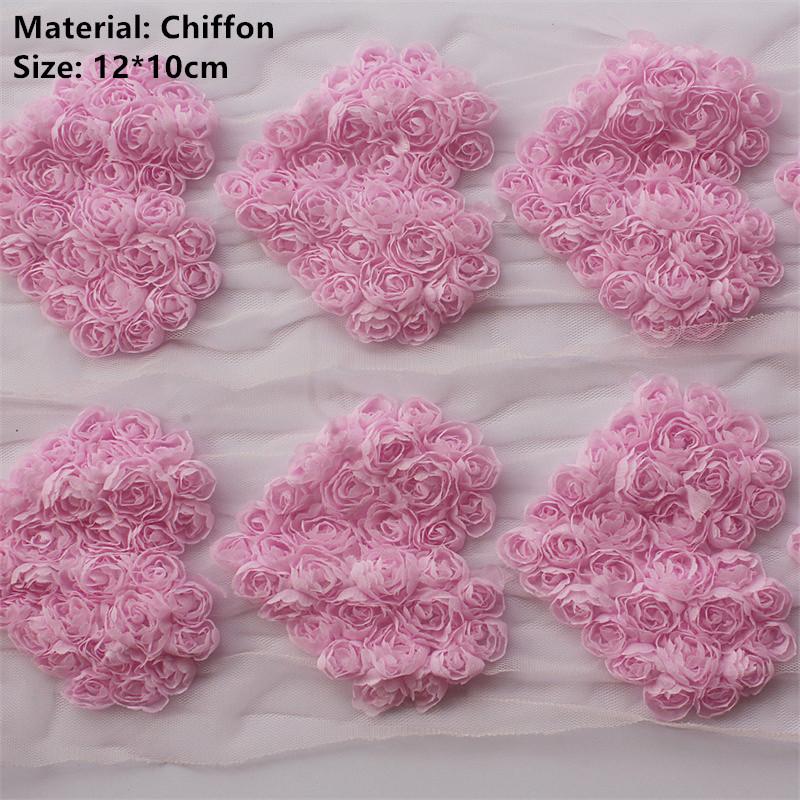20 Stück Große Chiffon-Rosen-Herz-Aufnäher für DIY Baby Mädchen Kleidung Kleid Strampler Hemden Nähdekorationen Haarschleifen-Zubehör