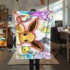 Eevee Muster Flanelldecke, Hohe Qualität, Bequem für Alle Jahreszeiten, Heimdekoration, Wärme und Komfort, Perfekt für Geschenke.