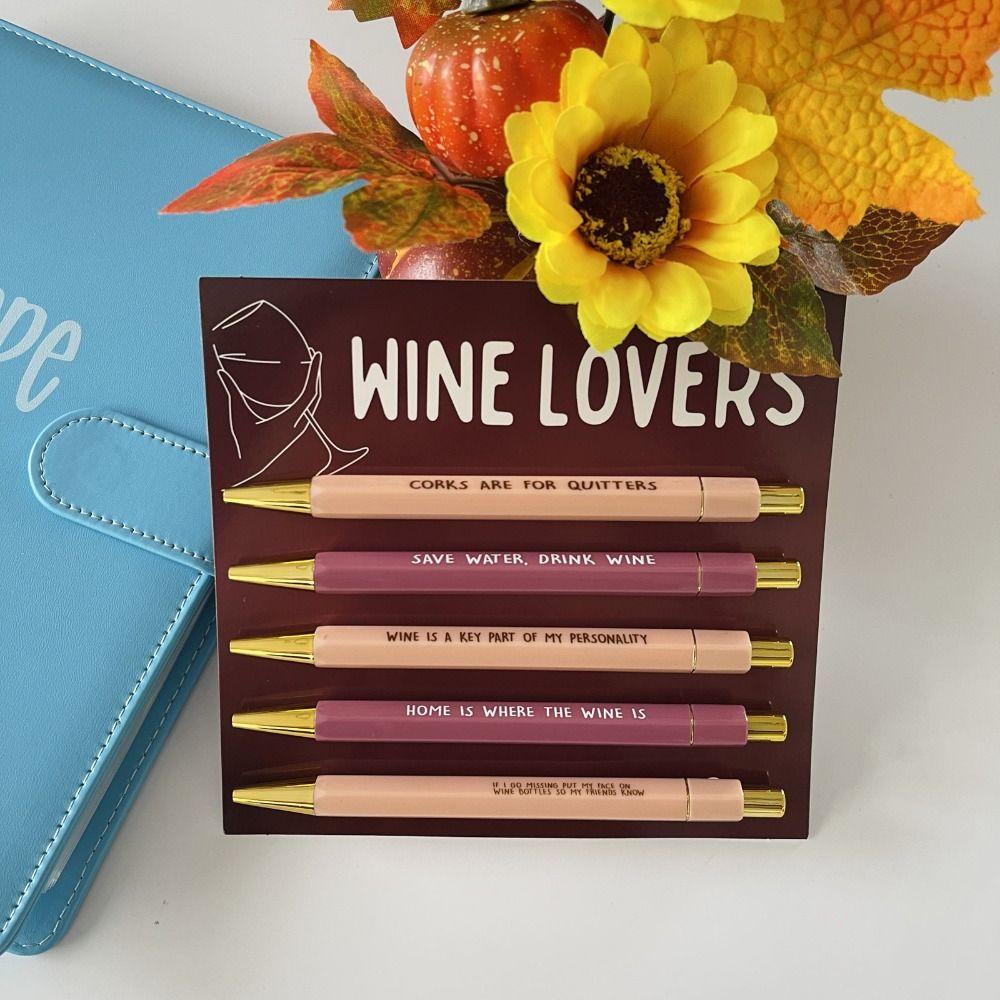 

Stationery WINE LOVERS Pen Plastic Neutral Pens New Ball-point Pen Office