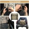 Khaki Large Capacity Outdoors Spare Tire Tool Storage Bag Trash Bag SUV Trunk Organizer for Outdoor Off-Road Recovery Gear