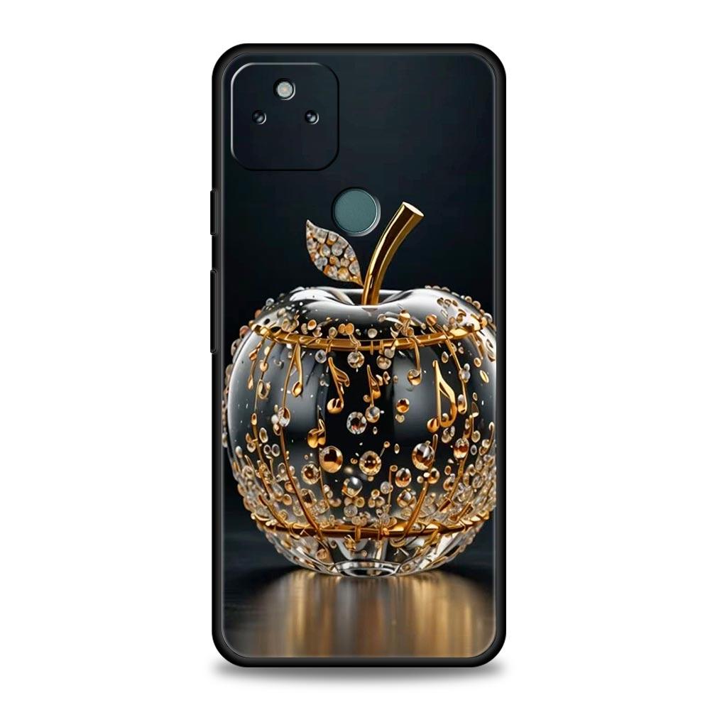 Happy Black Apple Phone Case Cover for Google Pixel 10 9 8 7 6 9A 8A 7A 6A Pro Shockproof Soft TPU 9 Pro XL Shell Capas Fundas