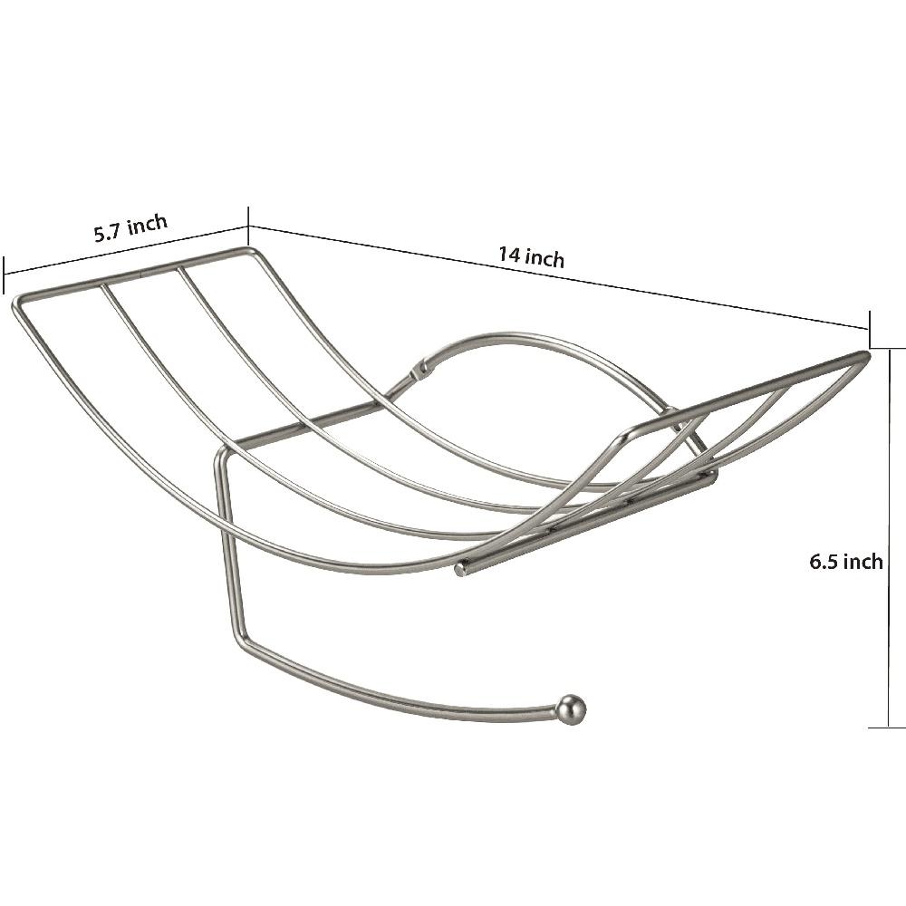 Satin Nickel Wall Mount Toilet Paper Holder Storage Dispenser Steel Construction Easy Installation Bathroom Accessory