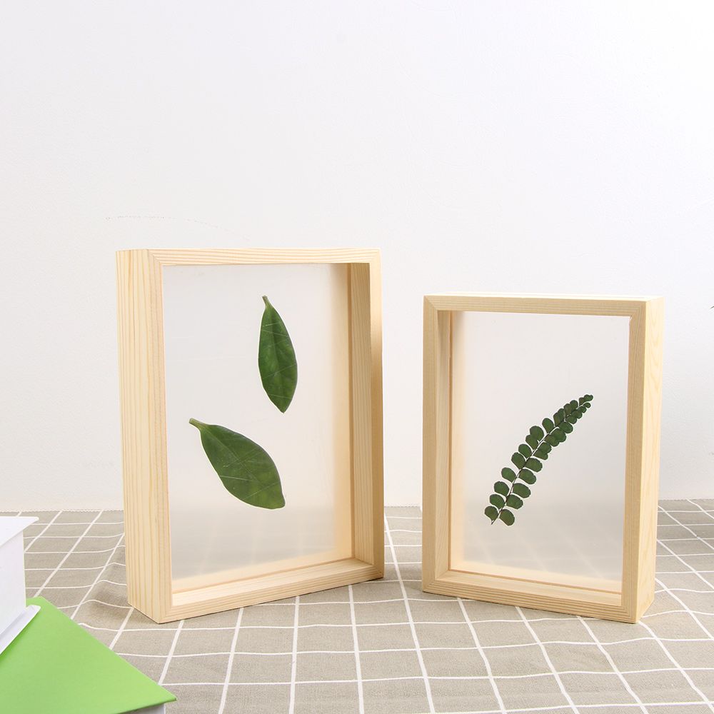Family Wedding Decor Vintage Art Plant Specimen Wooden Picture Holder Photo Frame
