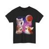 Drie Katten Shirt, Drie Katten met Maan Katten Huisdieren Dieren Liefhebbers Grappig Shirt Unisex T-shirt