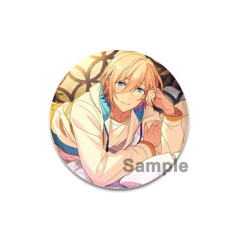 32/44/58mm Ensemble Stars Idol Round Brooch Cartoon Cosplay Badge Icons Lapel Pins for Backpack Gifts Eichi Tenshouin