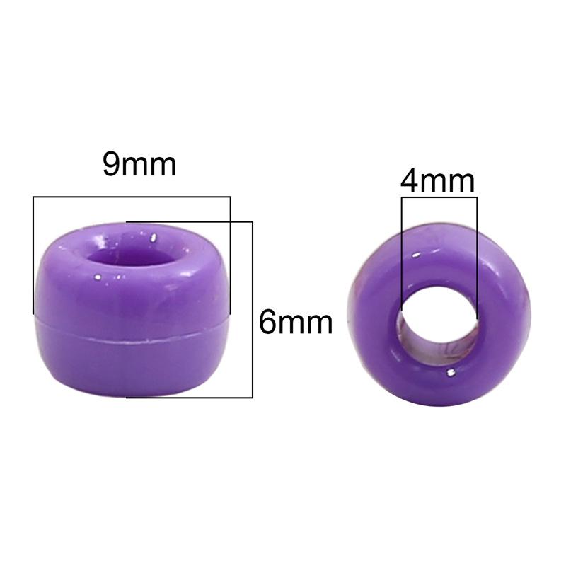 DIY Ręcznie Robione Dziecięce Akcesoria do Nawlekania Koraliki Akrylowe Błyszczące Koraliki Kolorowo Platerowane Jednokolorowe Koraliki Beczułki z Dużym Otworem Koraliki Luźne w Kolorze Cebulowo Różowym