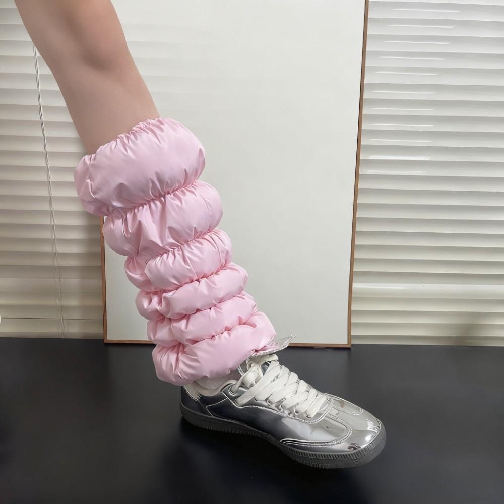 Thickened Down Cotton Leg Warmers Fluffy Boots Cover Lolita Loose Socks Foot Cover  Women