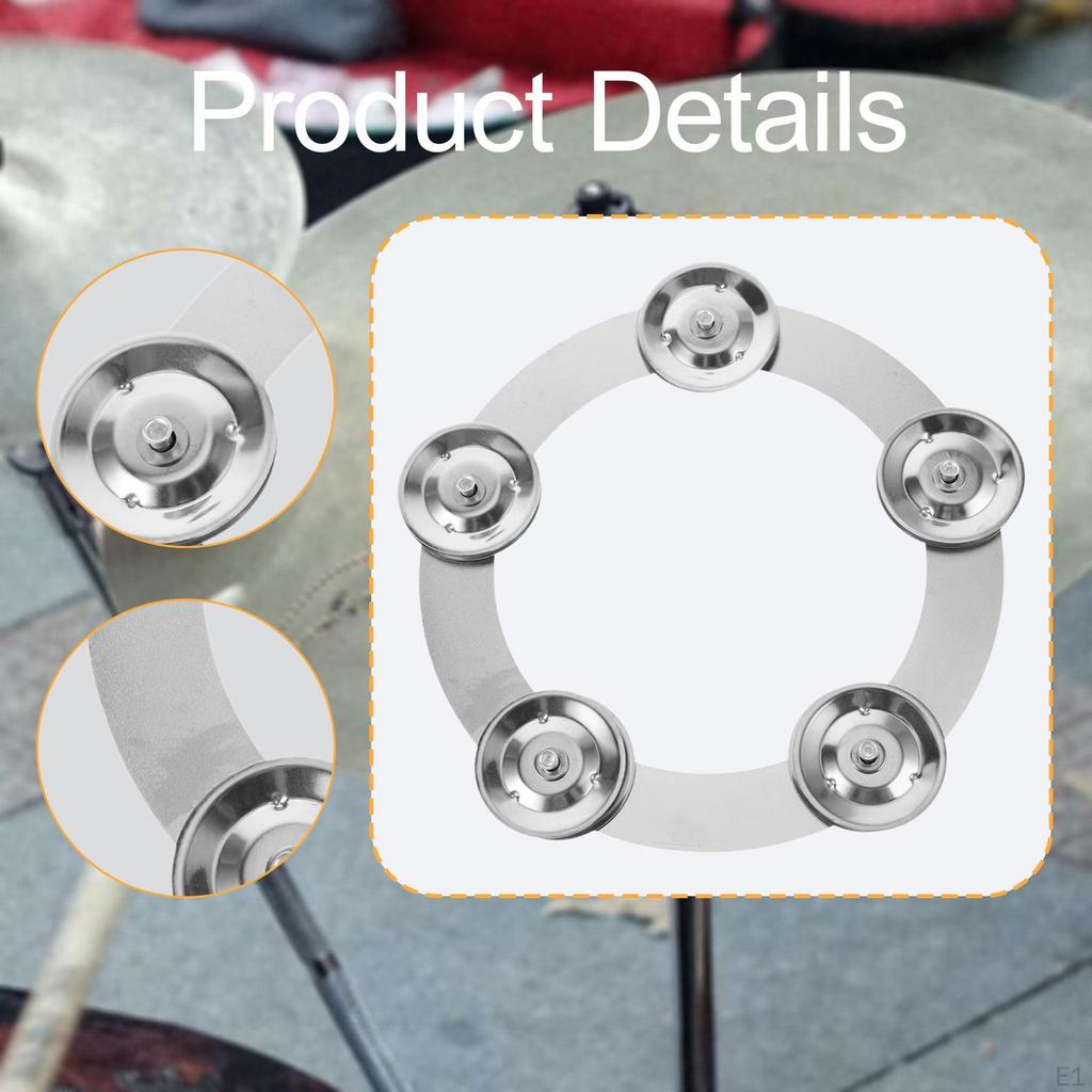 Drum Set Tambourine Cymbal Accessory Replacement Effect Sturdy Crisp Sound Percussion